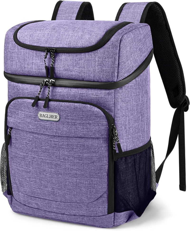BAGLHER Lightweight Insulated Cooler Backpack - 30 Cans, Leak-Proof for Lunch, Picnic, Hiking, Camping Trips - Image 1